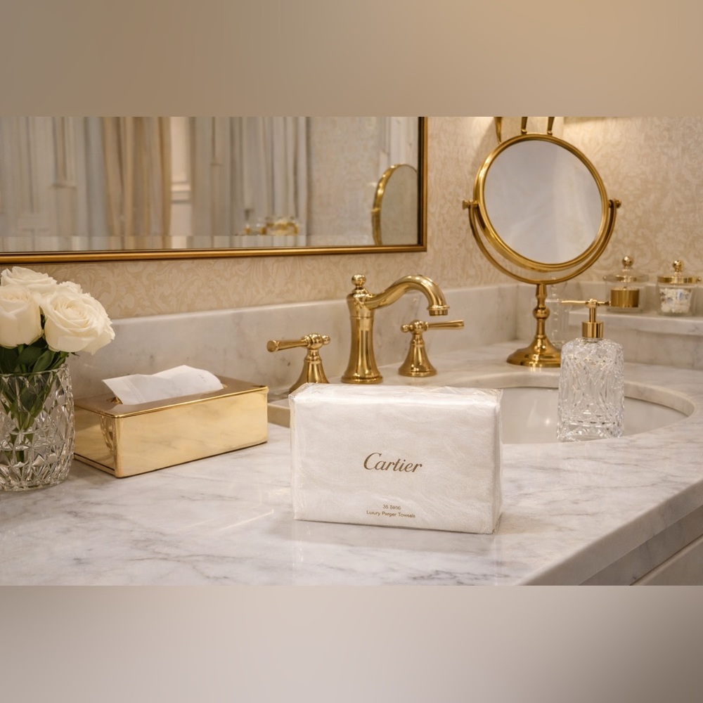 Cartier Guest Towels 36 Pack White Luxury Paper Napkins Made in Germany New